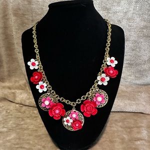 Talbots floral statement necklace